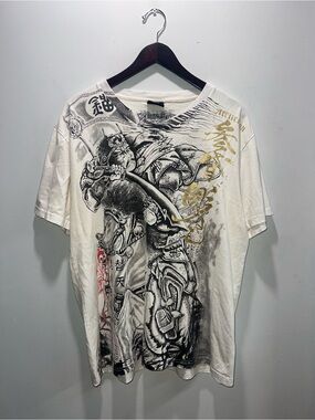 👕🌶 Y2K Affliction Heroes & Demons By Horiyoshi Samurai AOP T-Shirt